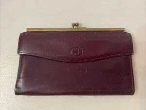 Vintage Etienne Aigner Burgundy Leather Wallet 7.25”x4.5” - Picture 1 of 10
