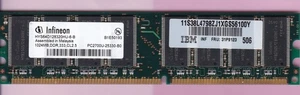 1GB PC-2700 Infineon HYS64D128320HU-6-B IBM 31P9123 DDR-333 PC2700 Memory Stick - Picture 1 of 2