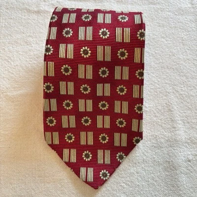 "Corbata Henry Grethel 100 % seda italiana geométrica floral clásica hecha en EE. UU. 57"" X 4""" Foto 1 de 4