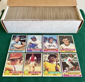 1976 Topps Baseball Complete Set (660) Brett/Ryan/Eckersley HOF RC + Traded (44) - Picture 1 of 20