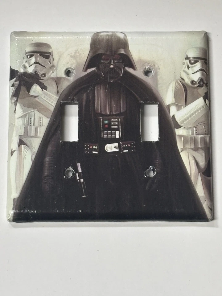 STAR WARS CLASSIC DARTH VADER Stormtroopers 2 HOLE Light Switch Cover Plate - Image 1 of 1