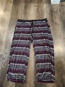 Secret Treasures Pyjamahose 3X Mehrfarbig Lila Schwarz Fleece Taschen - Bild 1 von 4