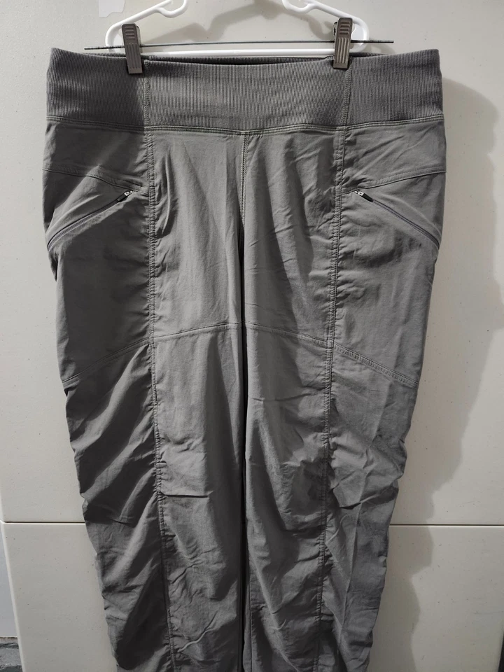 Prana Pants Womens L Gray Koen Full Length Outdoor Hiking Woven Comfort Waist - Image 1 of 4