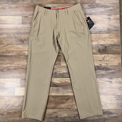 Under Armour Pants Mens 36x32 Beige Tan Straight Leg Performance Golf Chino NEW - Image 1 of 4
