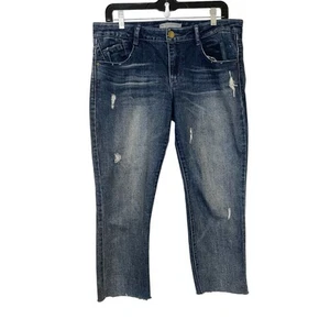 Wit & Wisdom Mid Rise Raw Hem Blue Crop Jeans Womens 8P Pocket Stretch Casual - Picture 1 of 6