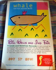 Jad Fair & Bill Wells ~ Whales Promo Poster - 2004 Mint- Beauty!