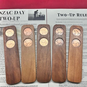 ANZAC Two-Up Set. 20th Birthday Anniversary Gift Present 2005 Australian Pennies - Picture 1 of 13