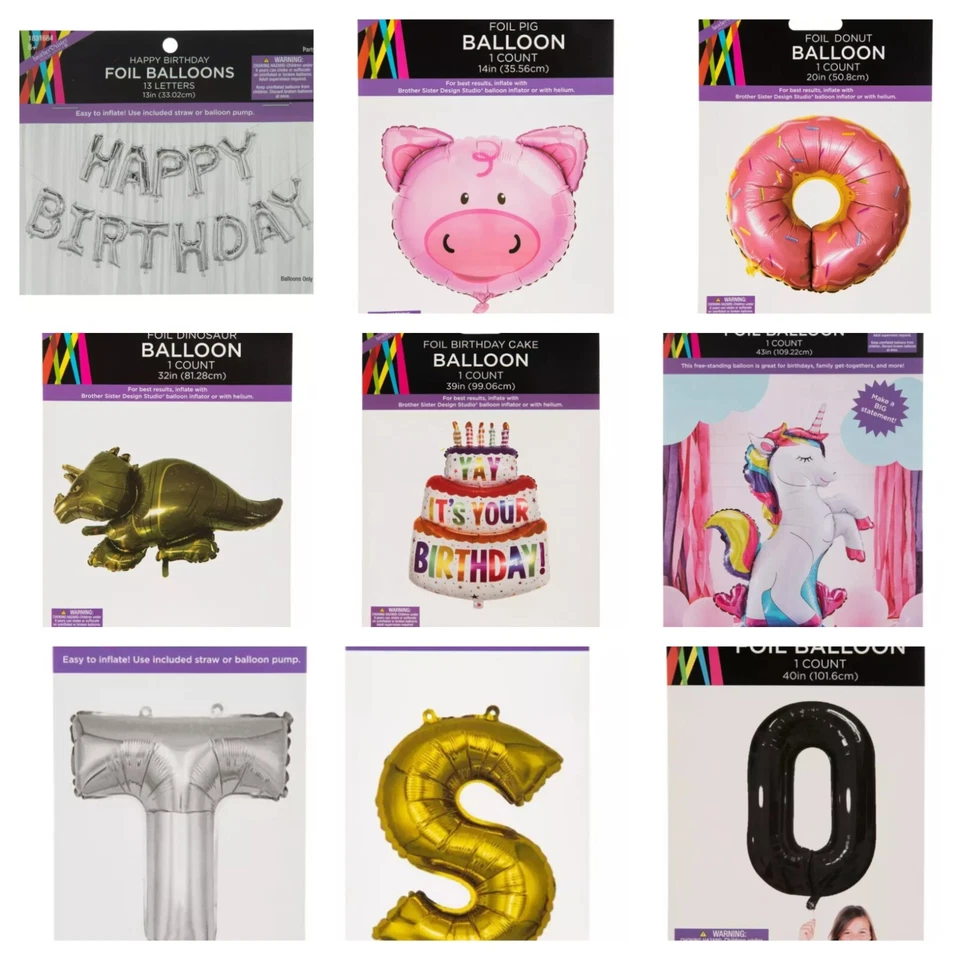 Globos de aluminio varios estilos nuevos precio cada uno Foto 1 de 1