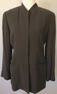 ***size 10* ARMANI Collezioni lined wool Longer length jacket dress tunic blazer - Picture 1 of 7