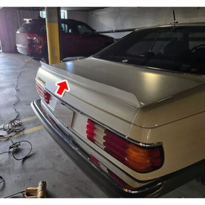 Painted Fits Mercedes Benz C126 Coupe SEC L Type Rear Trunk Lip Spoiler 86-91 - Imagem 1 de 4