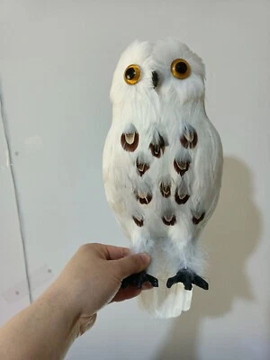 big simulation foam&feathers white owl bird model gift about 32cm - Image 1 of 4