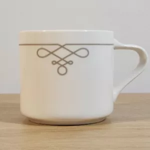 Taza de cerámica Starbucks 2016 12 oz diseño a rayas doradas BONITA preciosa NUEVA - Imagen 1 de 3