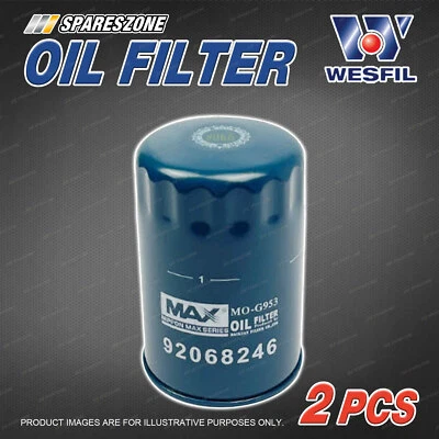 2 Wesfil Oil Filters for Holden Captiva CG Petrol 10HMA MPFI DOHC 24V - image 1 of 2