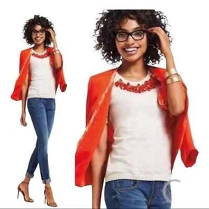 CAbi Jane Jacket In Grenadine Tangerine Orange blazer size - Picture 1 of 10