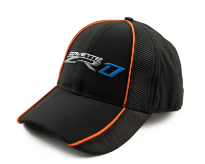 Gorra Chevrolet Corvette ZR1 negra de fibra de carbono - C7 ZR1 Sebring naranja  Foto 1 de 4