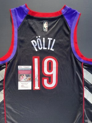 Jakob Poeltl Signed Autographed Toronto Raptors Jersey JSA Coa - Image 1 of 4