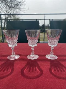 3 verres à vin rouge cristal d'Arques modèle TUILERIES - Picture 1 of 3