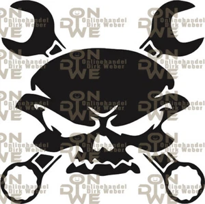 Aufkleber "Skull 14" groß, Autoaufkleber, Totenschädel, Totenkopf, (1988) - Bild 1 von 1