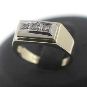 Ring Gold Diamant 0,05 Ct 585 14 Kt Bicolor Wert 600,-