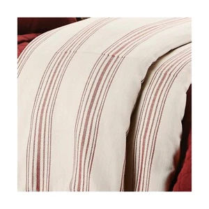 HiEnd Accents Prescott Farmhouse Bedding, Super Queen Size Striped Duvet Cove... - Picture 1 of 3