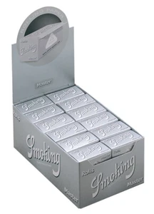 1 Box (24x) Smoking Master Rolls ultra slim Papers silver silber Rollen - Picture 1 of 2