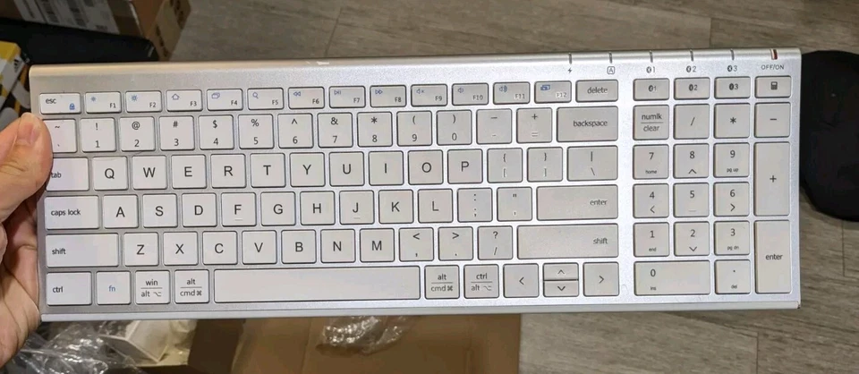 iClever BK10 Bluetooth Keyboard Multi Device Keyboard Rechargeable Bluetooth 5.1 - Image 1 of 4