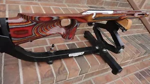 Remington 700 ELITE S/A Varmint BDL SPS GLOSS BRANDY CUSTOM Stock Alum Block 334 - Picture 1 of 12