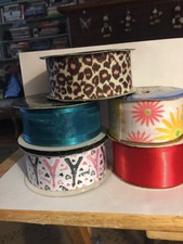 5 Rolls Of Ribbon 3 Boutique & 2 Other’s 1.5”