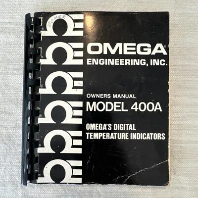 Omega Vintage Owners Manual Model 400A Omega's Digital Temperature Indicators - Image 1 of 4