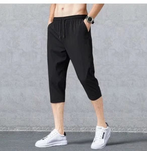 Men's Summer Thin Straight Breathable Casual Sports Fashion Solid Loose Pants - Picture 1 of 10