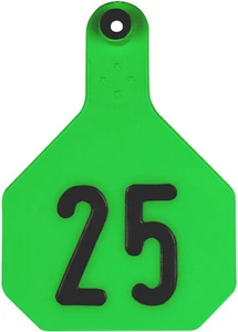 YTex 4 Star Large Green Cattle Ear Tags Numbered 1-25 - Picture 1 of 1