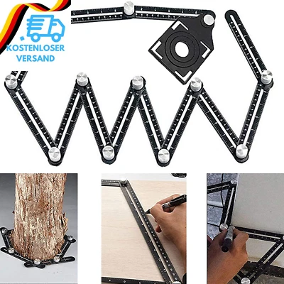 Multi Winkel Messlineal Fliesenleger Multi Tool Schwarz Winkel Schablone Werkzeu - Bild 1 von 4