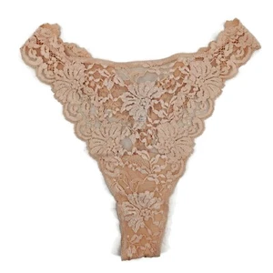 NWOT La Perla Peach Lace Thong Panties Womens 8 Underwear - Picture 1 of 5