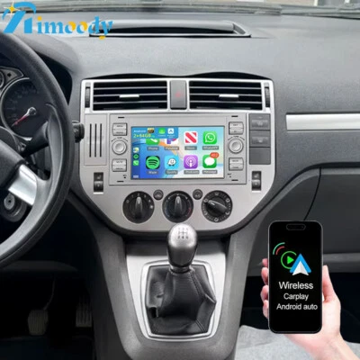 Für Ford Kuga Focus C-Max DM2 Carplay Autoradio GPS Navi WIFI Android 15 2+64GB - Bild 1 von 4