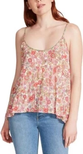Steve Madden Top Damen Small Marigold Tank Bluse weiß rosa geblümt - Bild 1 von 18