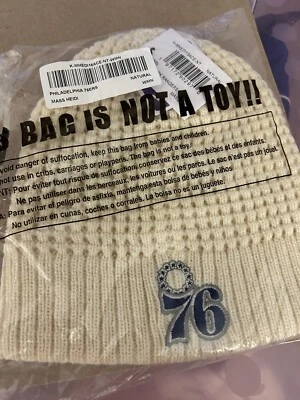 Новый с Ярлыками женская вентилятор любимый кабель трикотажа Beanie OSFM шляпа крышка Philadelphia 76ers NBA - Изображение 1 из 2