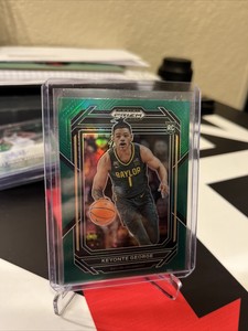 2023 Panini Prizm Draft Picks Keyonte George Green Prizm Rookie #47 Baylor RC