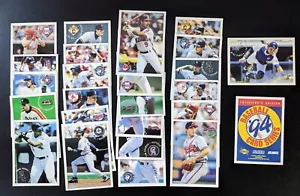 1994 Sunco Fleer Set completo di 25 carte da baseball Griffey Bonds Alomar Maddux - Foto 1 di 13