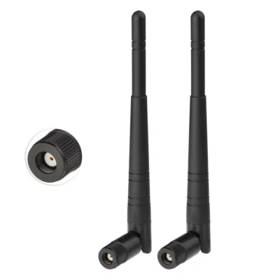 2pcs WiFi Antenna RP-SMA Antenna 2.4GHz 5dBi For WiFi Adapter Security IP Camera - Image 1 of 4