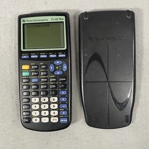 Texas Instruments TI-83 Plus Black Graphing Calculator w/ Cover Working - Picture 1 of 5