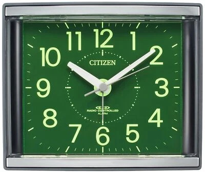 Citizen alarm clock radio analog Zeal R434 Gray easy-to-read 4RL434-008 NEW - Image 1 of 2