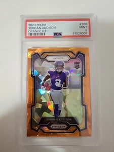 2023 Panini Prizm #368 Jordan Addison Orange Ice SSP PSA 9 - Picture 1 of 2