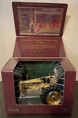 Tractor John Deere 1/16 Modelo A con Hombre "Edición Dorada" de ERTL - SIN USAR, EN CAJA RARO Foto 1 de 4