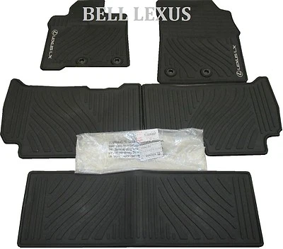 LEXUS OEM FACTORY ALL WEATHER 5-PIECE FLOOR MAT SET 2013-2020 LX570 BLACK - Image 1 of 3