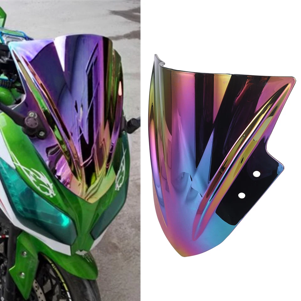 ABS Windscreen Windshield Double Bubble Fits For Kawasaki Ninja 300 250 2017 - Image 1 of 4
