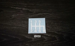Calcomanía de vinilo JDM de velocidad manual logotipo de pared de ventana de automóvil 6 barras de cambio - Imagen 1 de 1