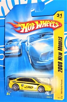 Hot Wheels 2008 новые модели No31 '08 Ford Focus желтый с 10SPs - Изображение 1 из 2