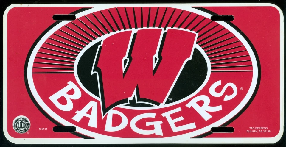 1990s Wisconsin Badgers Souvenir License Plate - Image 1 of 1