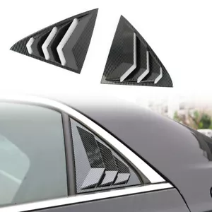 Car Side Window Louvers Air Vent Shades Trim For Chrysler 300 2011+ Carbon Fiber - Foto 1 di 8