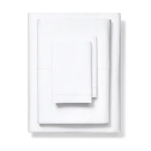 1000-Thread-Count 100% Pure Cotton Bed Sheets -4 Pc Full Size White Sheet Set... - Picture 1 of 6